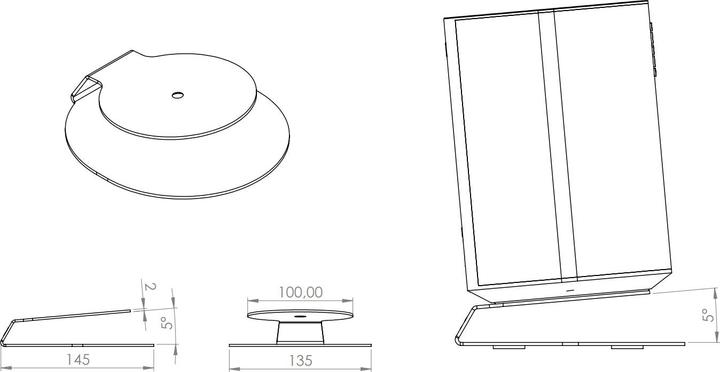 Actual product image Cavus Table Foot for Sonos Era 100 (1 pcs., Stand, Not movable)