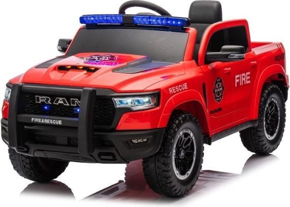 Actual product image Es-toys Kinderfahrzeug – Elektro Auto „Feuerwehr Dodge RAM“ 4 Motoren- 2,4Ghz Fernsteuerung, MP3 + Sir