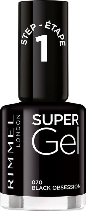 Produktbild Rimmel London Super Gel (070 Black Obsession, Gel-Effekt Nagellack)