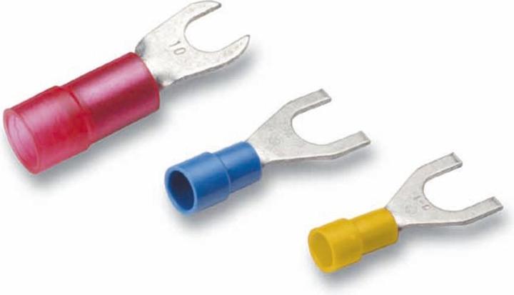 Produktbild Cimco Quetschkabelschuhe, Gabelform Cu, DIN 46237, rot, 0,5 - 1 mmÂ², 3 mm
