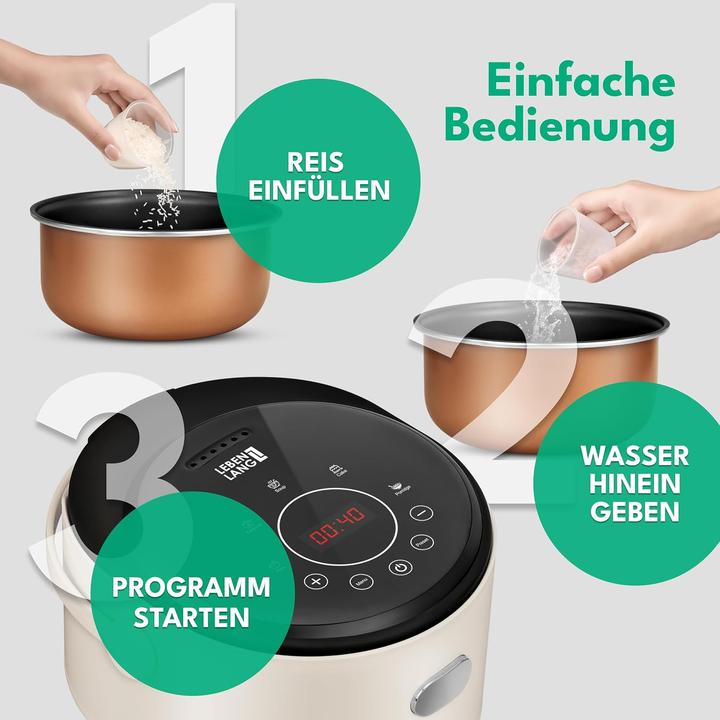 Produktbild Lebenlang Reiskocher mit Timer & Warmhaltefunktion