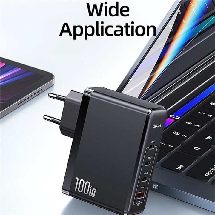 Immagine prodotto Usams Caricabatterie veloce GaN a 4 porte da 100W (100 W)