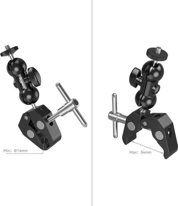 Produktbild SmallRig Klemmhalterung Super Clamp mit Kugelkopf Magic Arm (Diverses Video Zubehör)