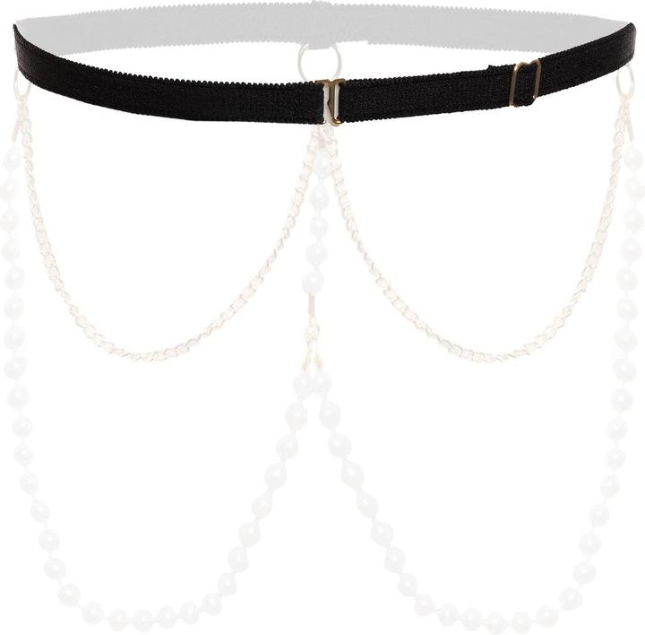 Productafbeelding Christine Le Duc Parel en kanten band/accessoire Mea - Zwart (Eén maat voor iedereen)