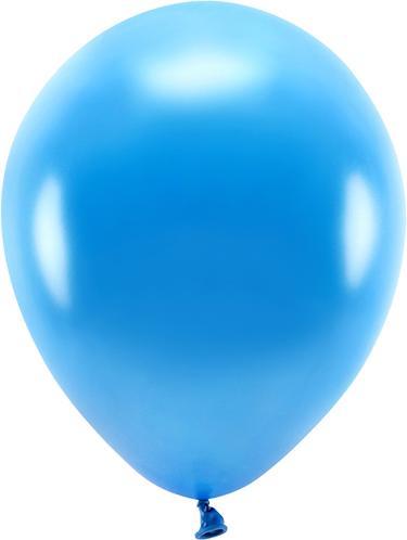 Actual product image Partydeco Eco Balloons Turquoise Metallic (10 x)