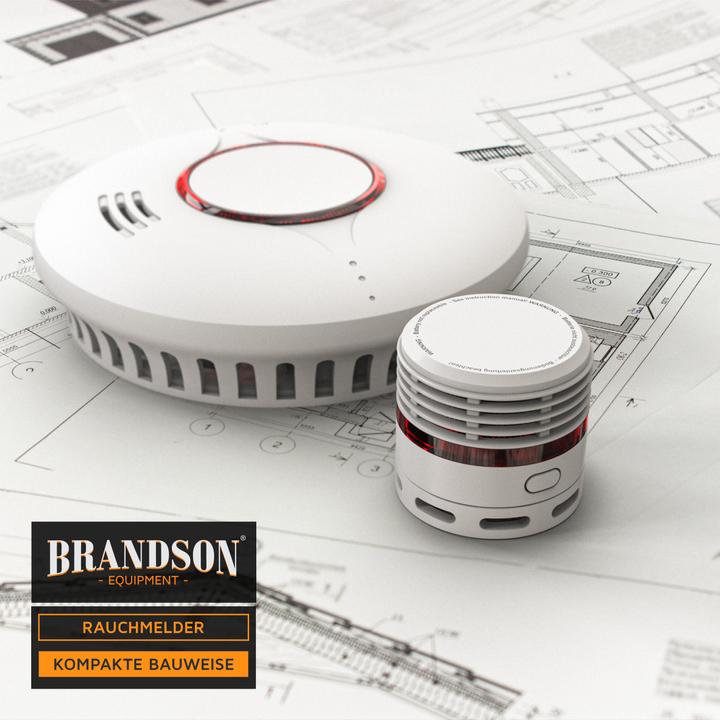 Produktbild Brandson 3x Rauchmelder, 10 Jahre Batterie Li-Ionen, Lautstärke 85dB, LED, Prüftaste, EN14604 & TÜV Geprüft