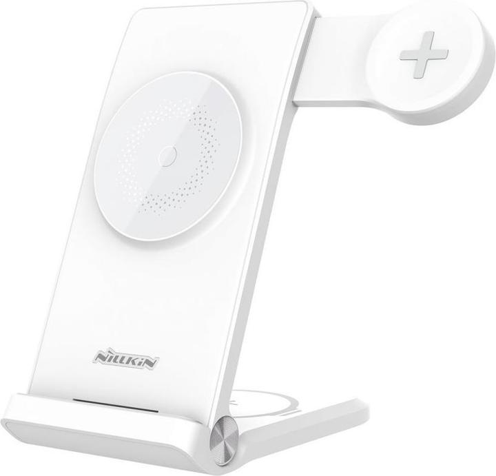 Produktbild Nillkin PowerTrio 3in1 kabelloses Ladegerät MagSafe für Samsung Watch Weiss