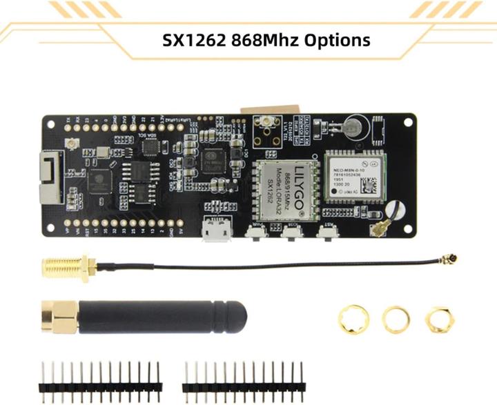 Produktbild Lilygo TTGO T-Beam ESP32 868MHz LoRaWAN NEO-M8N GPS Board