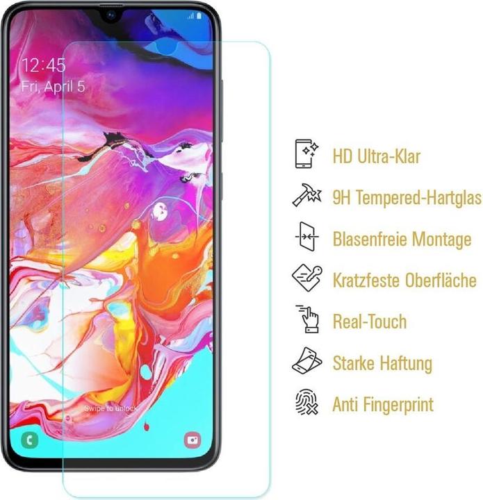 Actual product image Protectorking 3x real tempered 9H armoured glass 3D CLEAR (1 Piece, Samsung Galaxy A30)