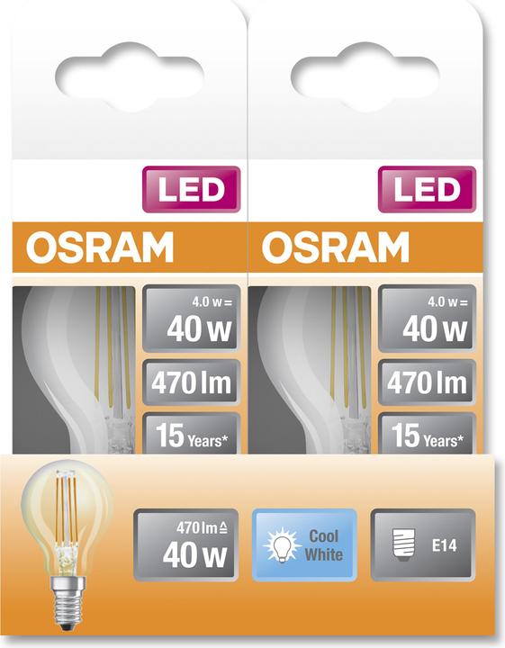 Produktbild Osram Led Retrofit Classic P (E14, 4 W, 470 lm, 1 x, E)