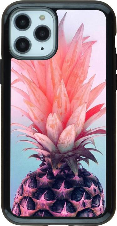 Actual product image PhoneLook Coque Hybrid Armor noir Purple Pink Pineapple (Apple iPhone 11 Pro)