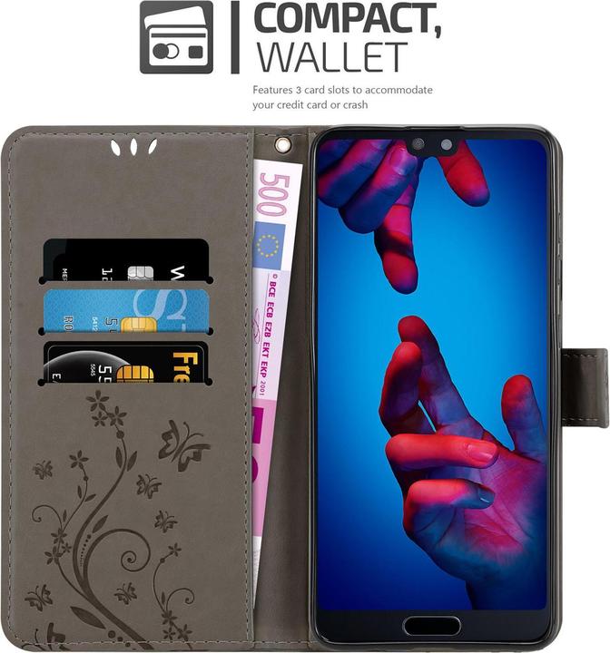 Produktbild Cadorabo Flower Book Cover (Huawei P20)