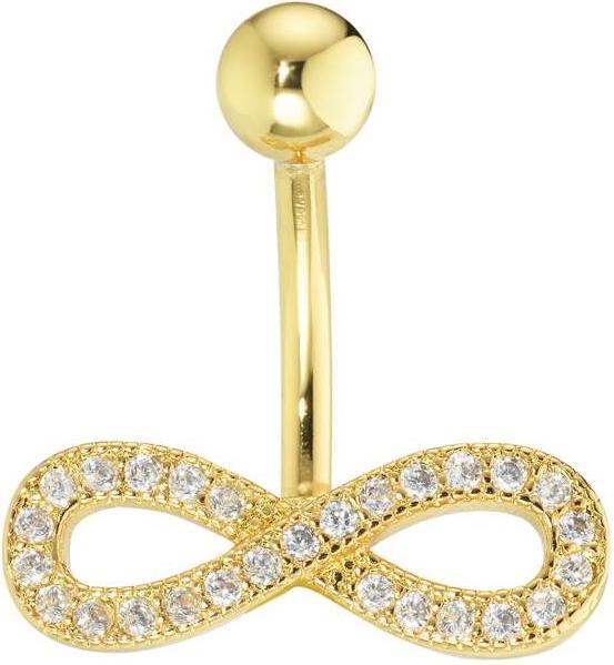 Bijouteria Bauchpiercing (Zirkonia, PVD Beschichtung (goldfarbig), Chirurgenstahl 316L)