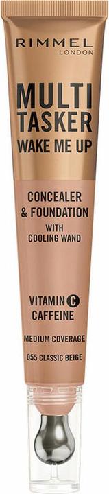 Actual product image Rimmel London Rimmel Multi-Tasker Wake Me Up Foundation & Concealer 20ml 055 Classic Beige (Beige)