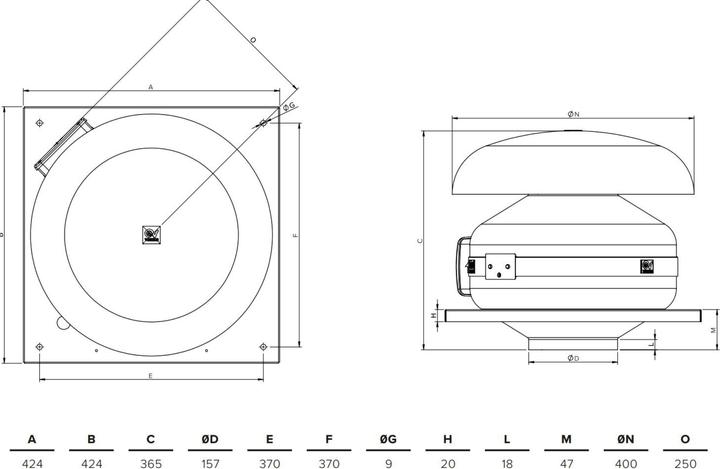 Actual product image Vortice CA 160 MD E RF
