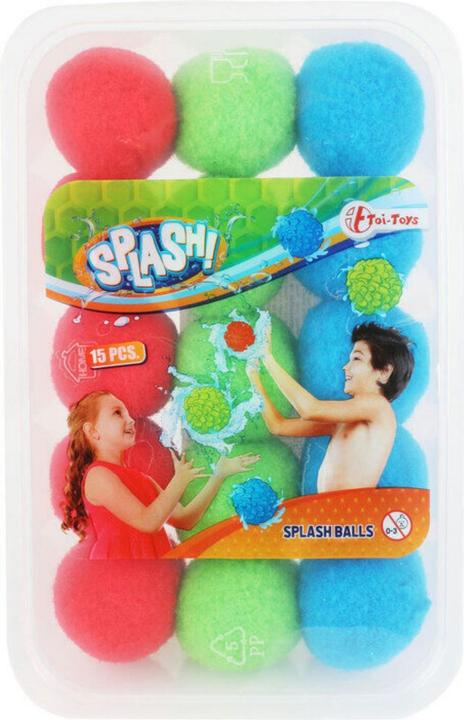 Immagine prodotto Toi-Toys Palloni d'acqua riutilizzabili Splash - Set di 9 palloni d'acqua in scatola di cartone - Ø