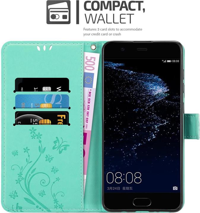 Actual product image Cadorabo Flower Book Cover (Huawei P10)