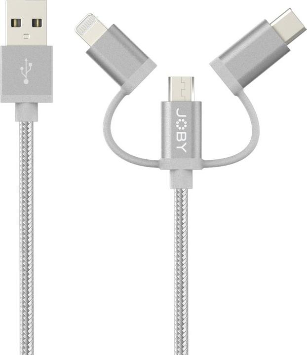 Produktbild Joby ChargeSync Cable3-in-1 1.2M GR (1.20 m, USB 2.0)