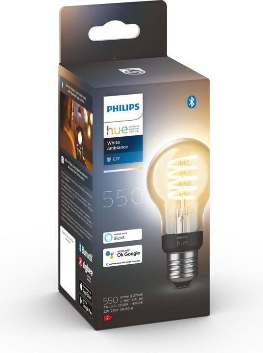 Immagine prodotto Philips Hue Philips E27 Confezione singola di filamenti (E27, 7 W, 550 lm, 1 x, G)