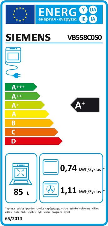 Energy Label Siemens Vb558c0s0