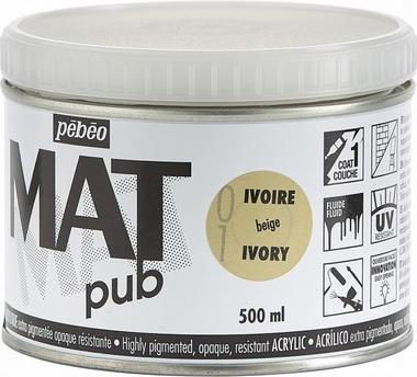 Actual product image Pebeo Acrylic Mat Pub (Ivory beige, 500 ml)