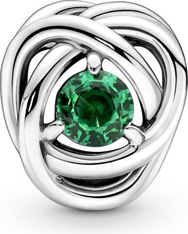 Pandora Mai Geburtsstein Royalgrüner Ewigkeitskreis Charm (Silber 925)
