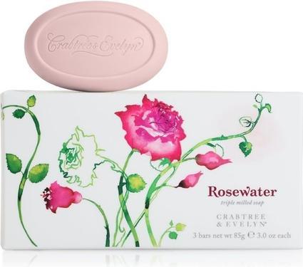 Produktbild Floris Crabtree & Evelyn Rosenwasser gemahlene Seife 85g (Handseife Nachfüllpackung)