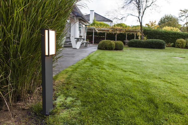 Actual product image Lutec LED outdoor floor lamp Qubo (1100 lm, IP54)