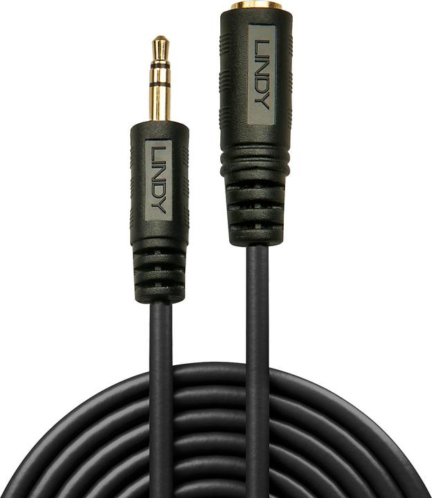 Actual product image Lindy Audio verlaeng. Stereo 3.5mm/5m 3.5mm jack m/f gold plated (5 m, 3.5mm jack (AUX))