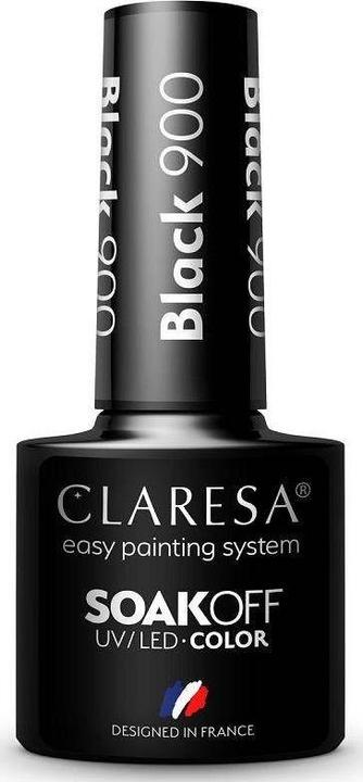 Produktbild Claresa Soak Off UV/LED hybrid lacquer 900ack 5g (900 Black UV, UV-Gel Lack)