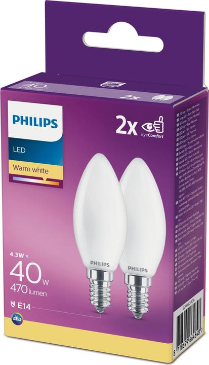 Immagine prodotto Philips B35 (E14, 4.30 W, 470 lm, 2 x, F)