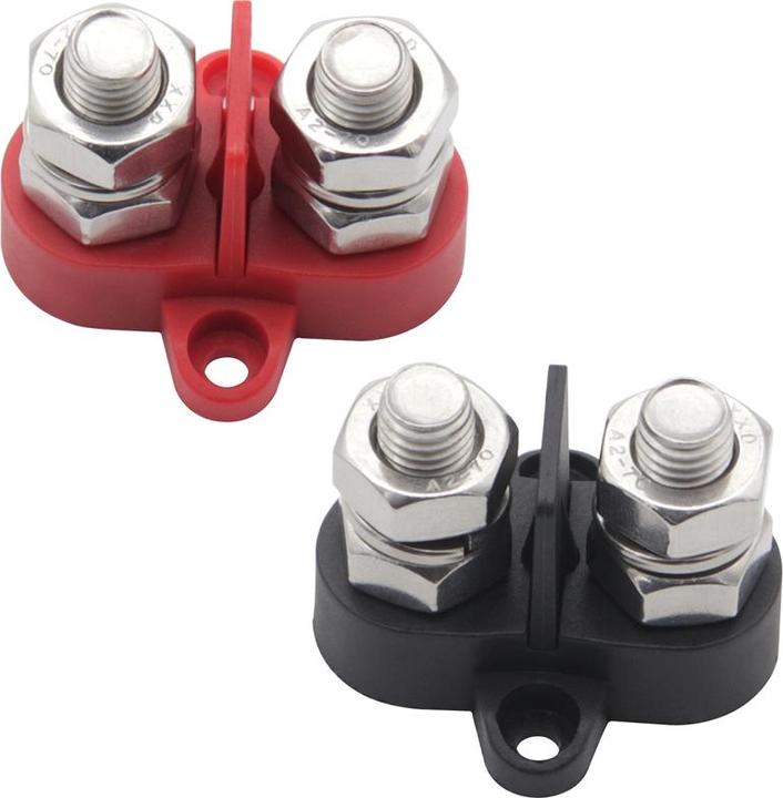 Immagine prodotto Offgridtec Perno terminale doppio / connessione a vite a 2 vie con piastra isolante rimovibile 2 x M10 (3/8")