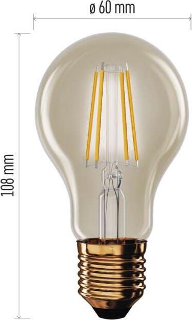 Produktbild Emos LED Lampe Vintage A60 / E27 / 4,5 W (40 W) / 420 lm / Warmweiss (E27, 4.50 W, 420 lm, 1 x, F)