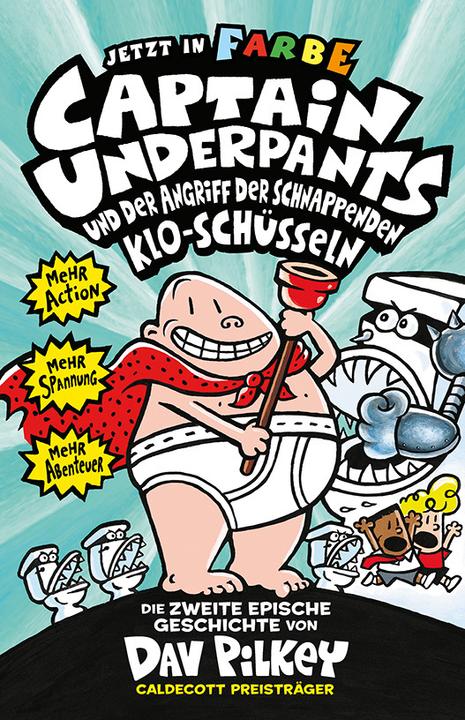 Produktbild Captain Underpants Band 2 - Angriff der schnappenden Kloschüsseln (Deutsch, Dav Pilkey, 2020)
