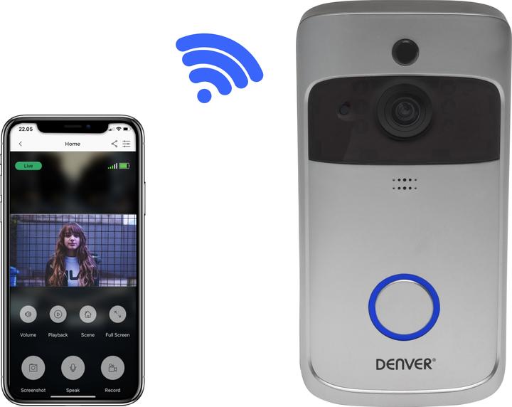 Produktbild Denver Türsprechanlage VDB-110 inkl. Innenraum-Alarm (WLAN)