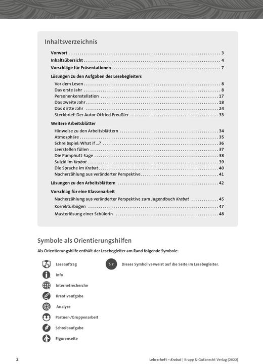 Produktbild Krabat - Lehrerheft (Deutsch, Christian Fuchs, Christian Sobeck, Heike Krauter-Dierolf, 2022)