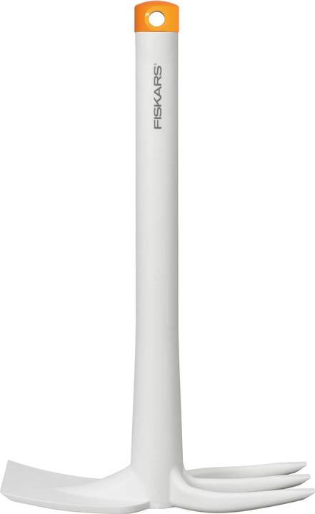 Actual product image Fiskars Combination hoe for planting flowers or weeding, length: 32.2 cm, white/orange
