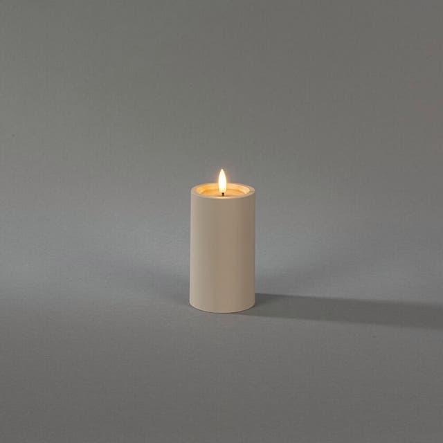 Actual product image LED Kunststoffkerze sw 1873-700 Aussen 1873-700 6h Timer D7 H12,5cm 2xAA