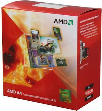 Actual product image AMD A4-3400 Apu, 2c/2t (FM1, 2.70 GHz, 2 -Core)
