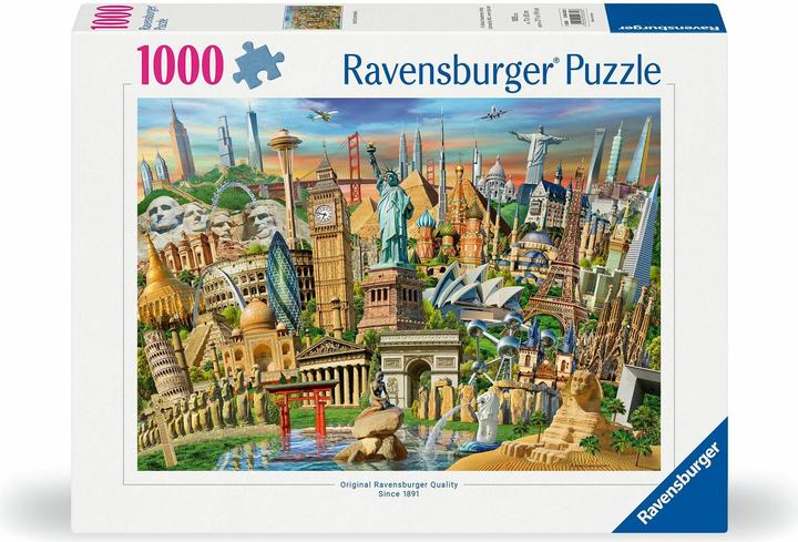 Actual product image Ravensburger Puzzle 12000332 - Sights worldwide - 1000 pieces jigsaw puzzle for adults and children (1000 pieces)