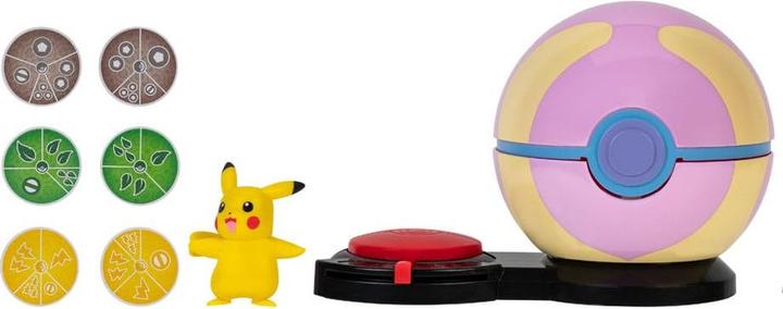 Actual product image Jazwares Pokémon Surprise Attack Game Pikachu (female) with Fast Ball vs. Treecko with Heal Ball