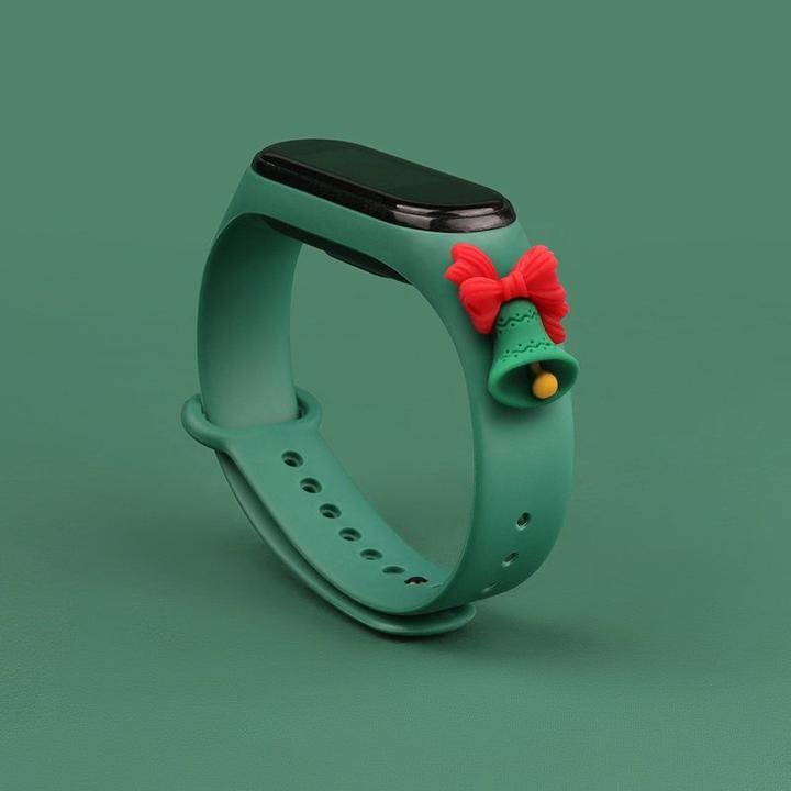 Immagine prodotto Hurtel Braccialetto di Natale per Xiaomi Mi Band 4 / Mi Band 3 Braccialetto di Natale in silicone verde (Materiale sintetico)