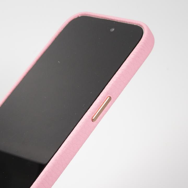 Actual product image PhoneLook Coque Cuir de veau luxe grainé intégral avec boutons métalliques et MagSafe (Apple iPhone 14 Pro)