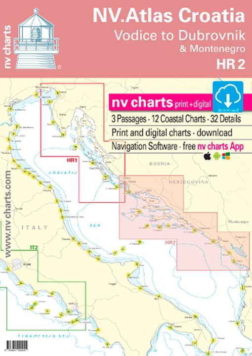 Actual product image Atlas Croatia HR 2 - Vodice to Dubrovnik and Montenegro