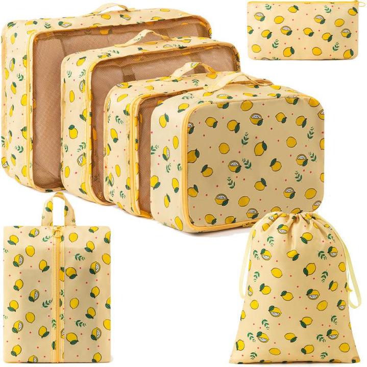 Immagine prodotto Only-Bags.Store 7-tlg. Travel Organizer Set, multifunktionale Nylon-Aufbewahrungstaschen mit atmungsaktivem Mesh