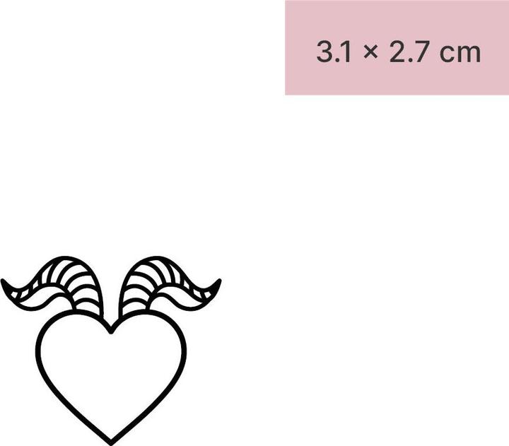 Actual product image minink Temporary tattoo - Capricorn heart