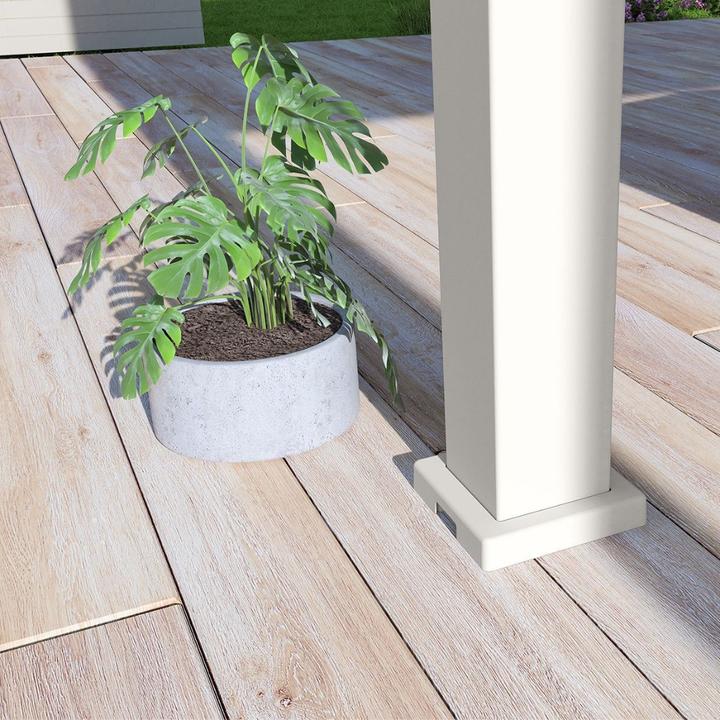 Produktbild Weide Pergola Deluxe Plus mit Lamellendach 3.6x4m Weiss (400 cm, 360 cm)