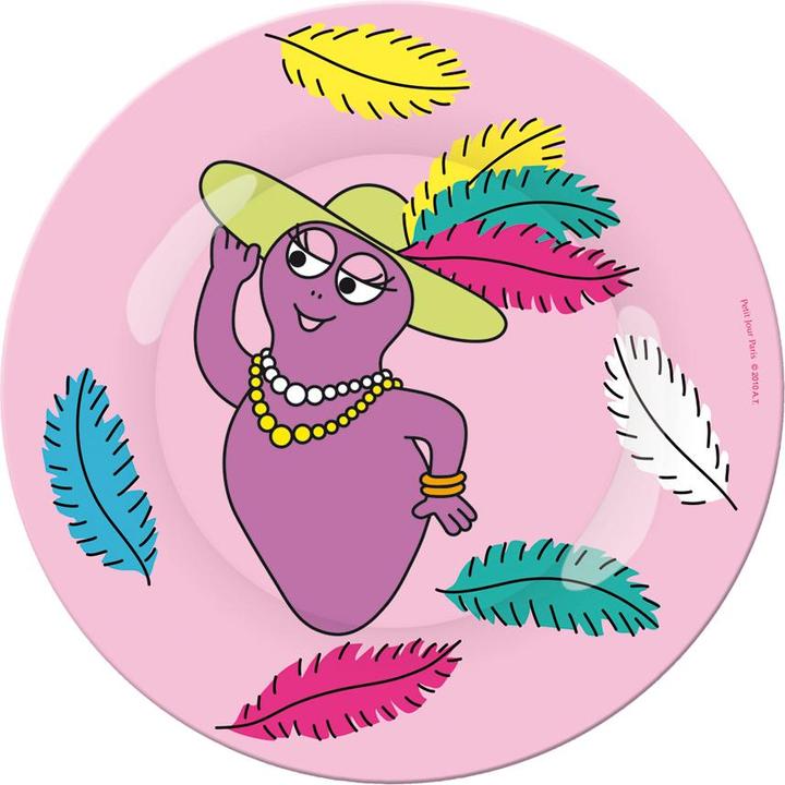 Actual product image Barbapapa Barbabella plate 20 cm purple