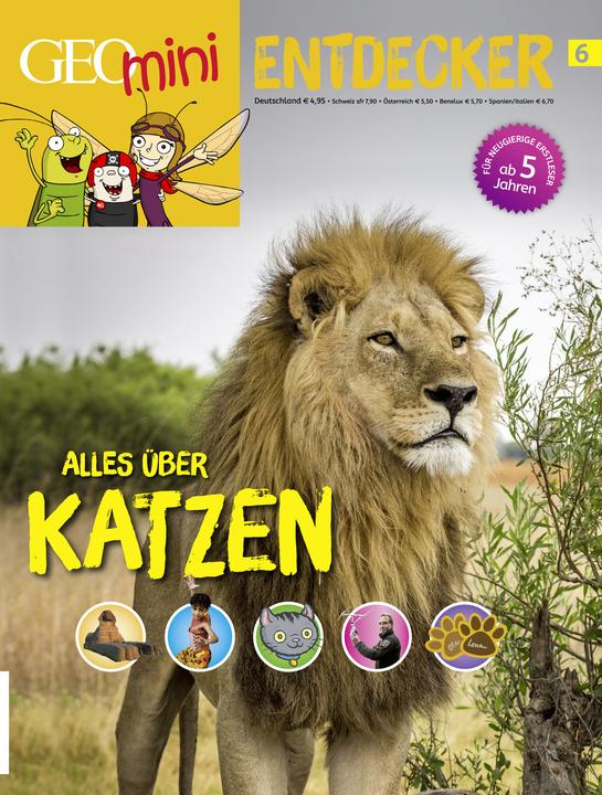 Produktbild GEOlino mini Entdeckerheft 6/2017 - Alles über Katzen (Deutsch, Rosa Wetscher, 2021)