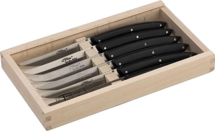 Productafbeelding Laguiole Jean Dubost Le Thiers Steakmes Acryl 6 stuks. (6 Stuk, Mes)